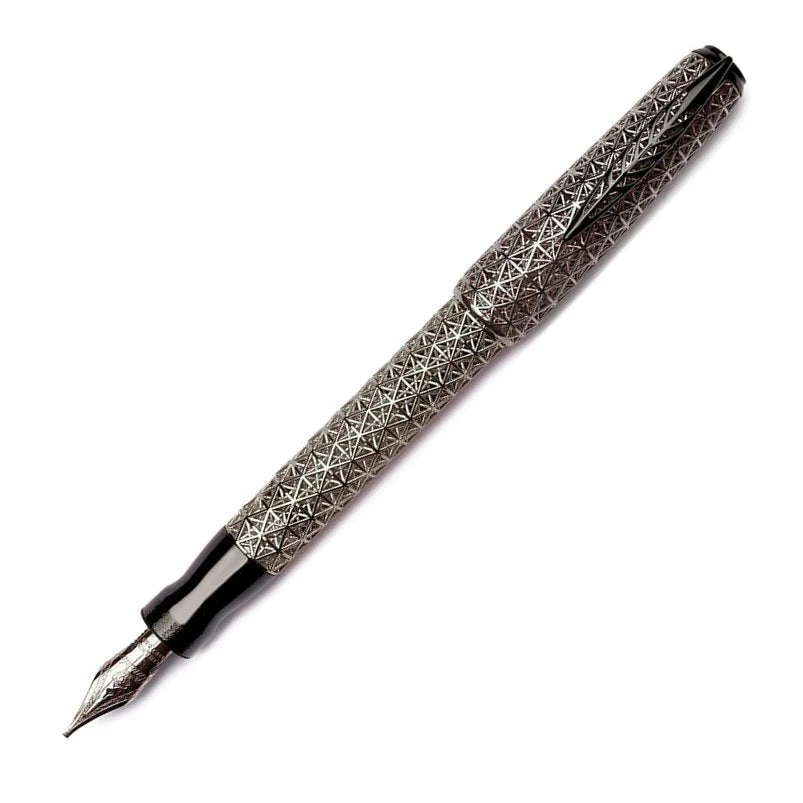 Pineider LE Psycho Sterling Silver Fountain Pen, Palladium Coated, Medium Nib 3 Pineider LE Psycho Sterling Silver Fountain Pen, Palladium Coated, Medium Nib