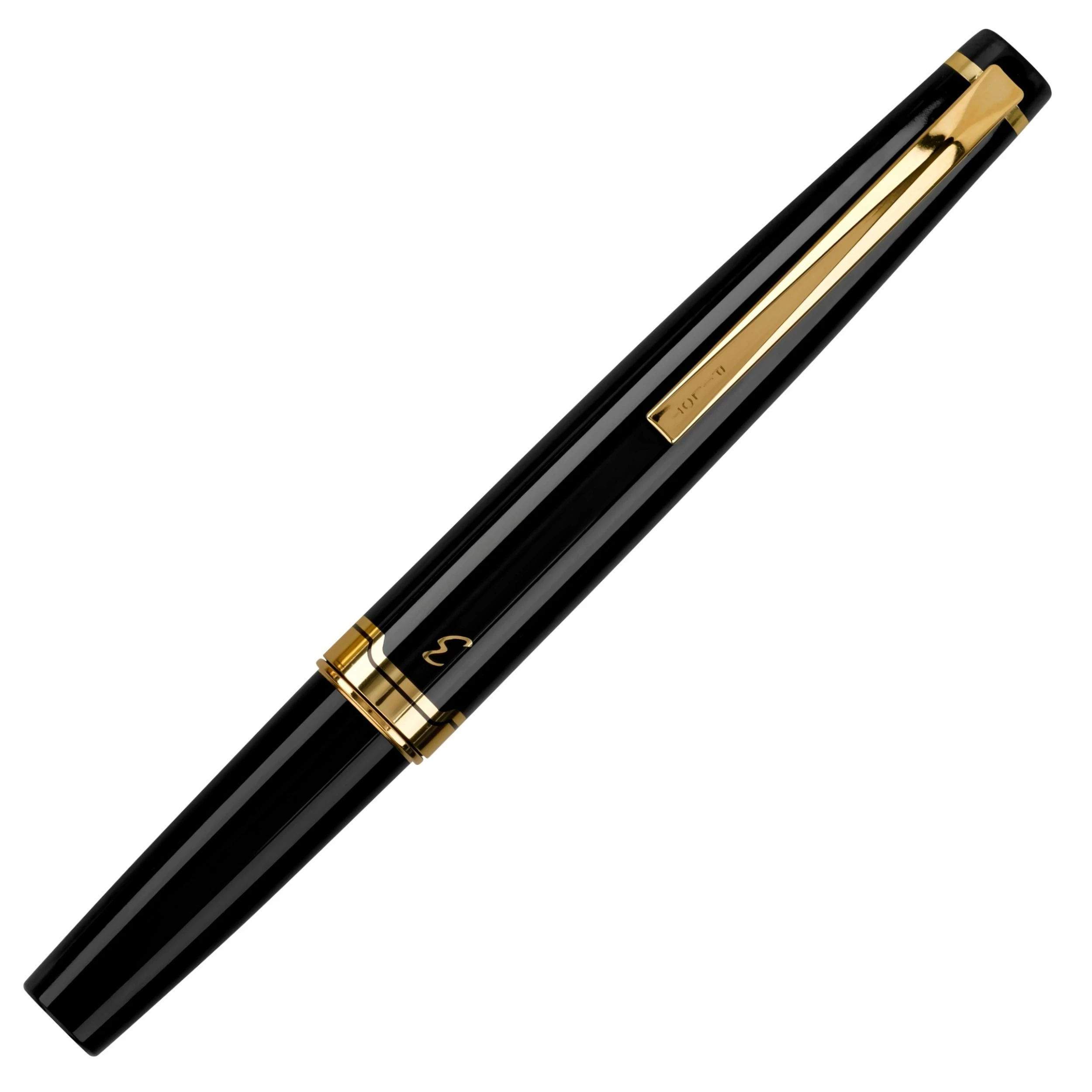 Pilot E95s Fountain Pen, Black Barrel & Gold Accents - Image 2