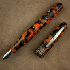 Stipula Limited Edition Etruria Faceted Fountain Pen, Passion Fruit, 18K Nib