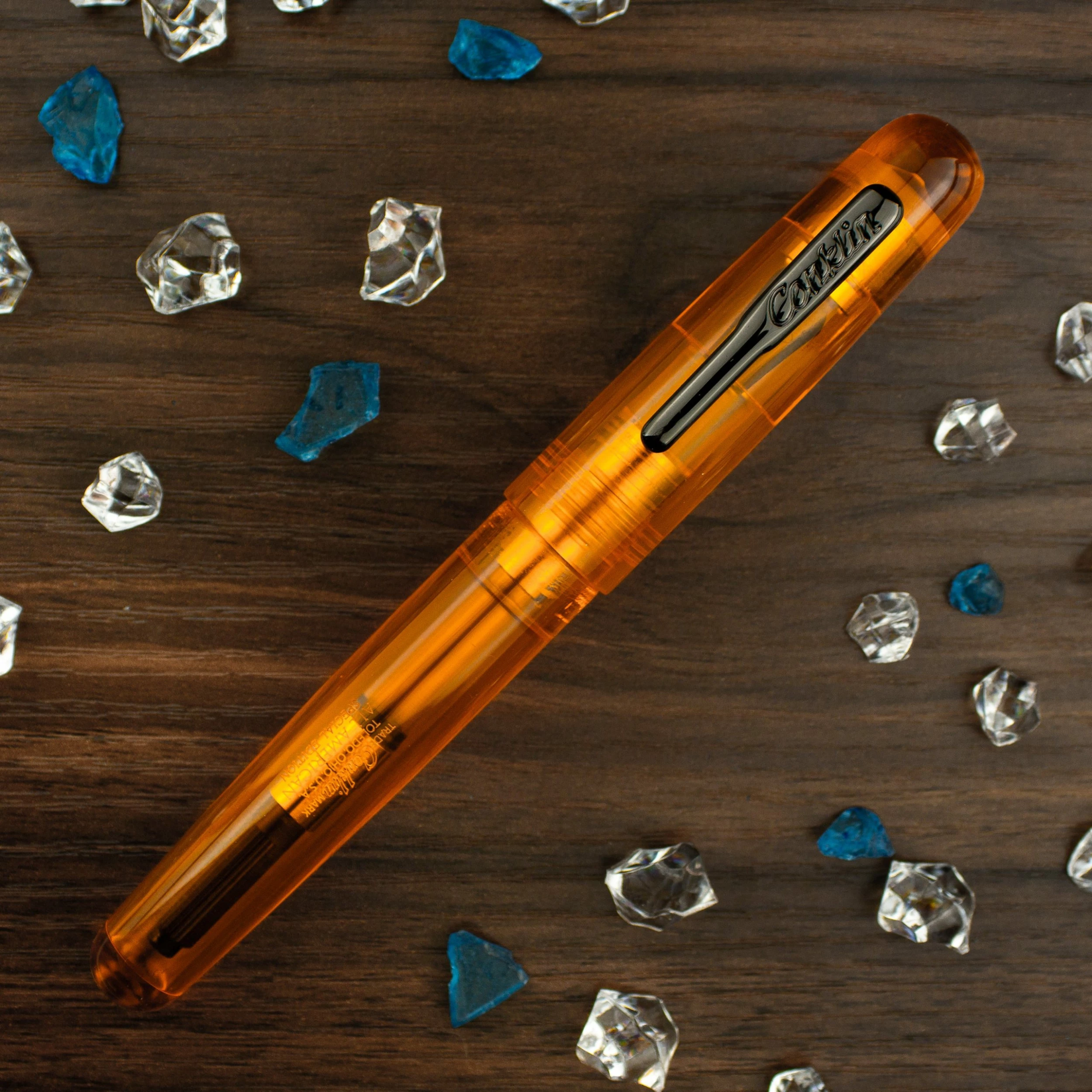 Conklin All American Fountain Pen, Special Eyedropper Edition, Demo Orange - Image 2