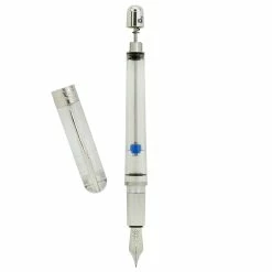 Pineider Avatar Twin Tank Touchdown Fountain Pen, Clear
