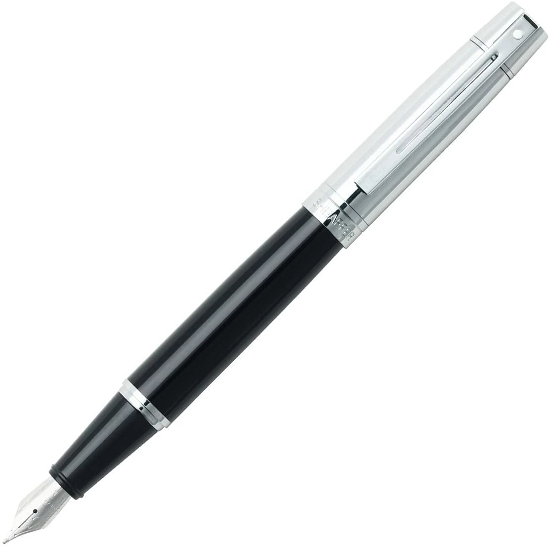Sheaffer 300 Glossy Black Lacquer, Chrome Cap, Fountain Pen, Medium 3 Sheaffer 300 Glossy Black Lacquer, Chrome Cap, Fountain Pen, Medium
