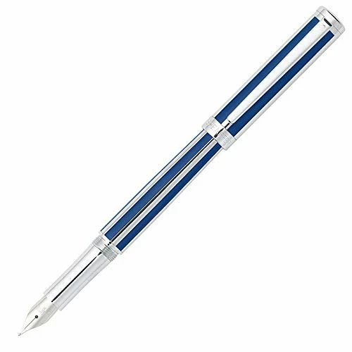Sheaffer Intensity Fountain Pen, Blue & Chrome, Fine Nib 3 Sheaffer Intensity Fountain Pen, Blue & Chrome, Fine Nib