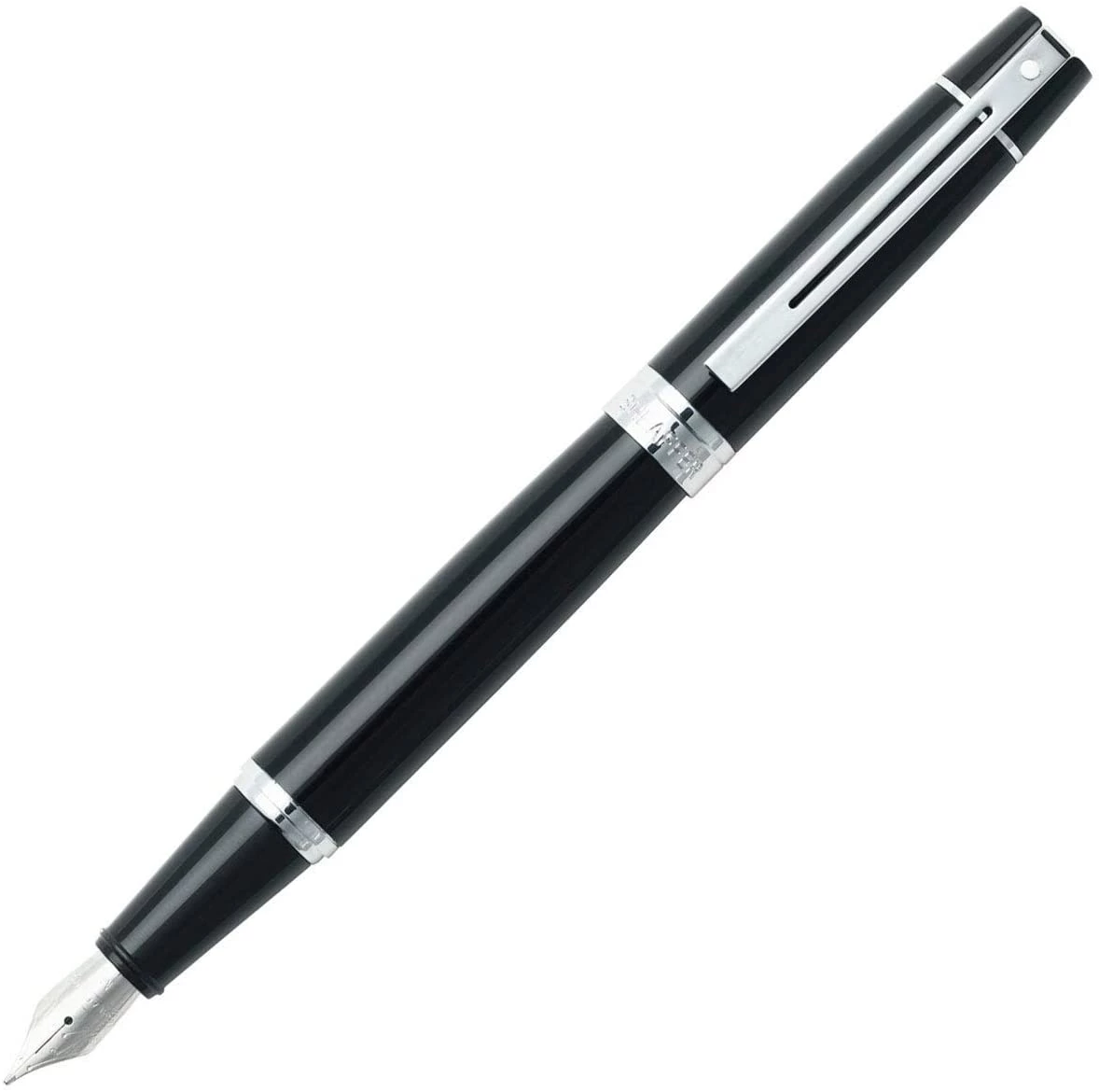 Sheaffer 300 Glossy Black With Chrome Trim Fountain Pen, Fine 3 Sheaffer 300 Glossy Black With Chrome Trim Fountain Pen, Fine