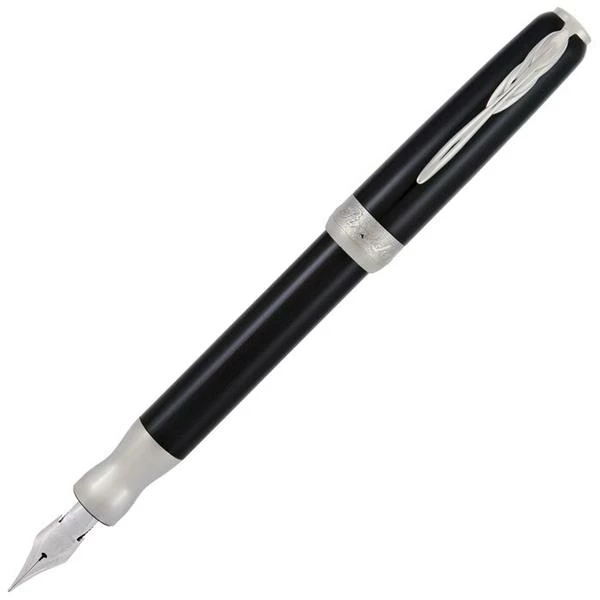 Pineider La Grande Bellezza Gemstone Fountain Pen, Black Stone, Broad Nib