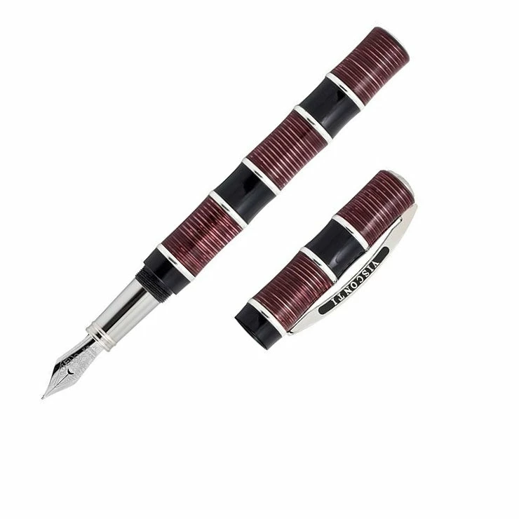 Visconti Limited Edition Asia Bamboo Fountain Pen, Red 6 Visconti Limited Edition Asia Bamboo Fountain Pen, Red - Image 4