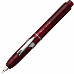Platinum Curidas Retractable Fountain Pen, Red