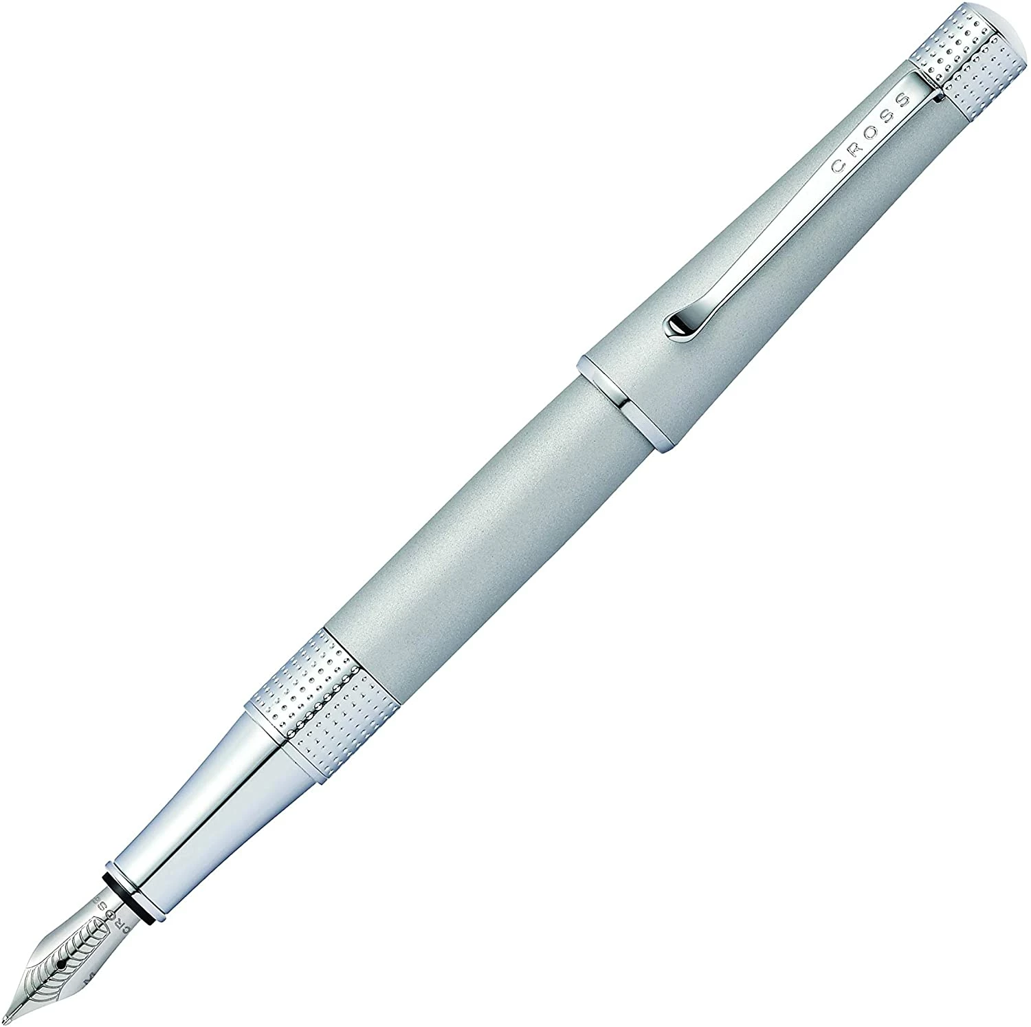 Cross® Cross Beverly Fountain Pen, Satin Chrome, Medium Nib