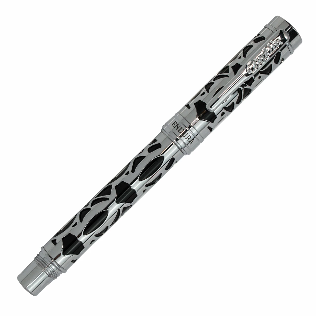 Conklin Endura Deco Crest Fountain Pen, Black & Chrome 4 Conklin Endura Deco Crest Fountain Pen, Black & Chrome - Image 2