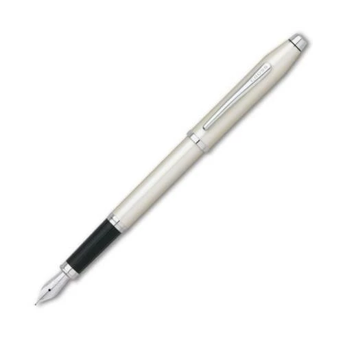 Cross® Cross Century II Fountain Pen, Pearlescent White & Chrome, Medium Nib