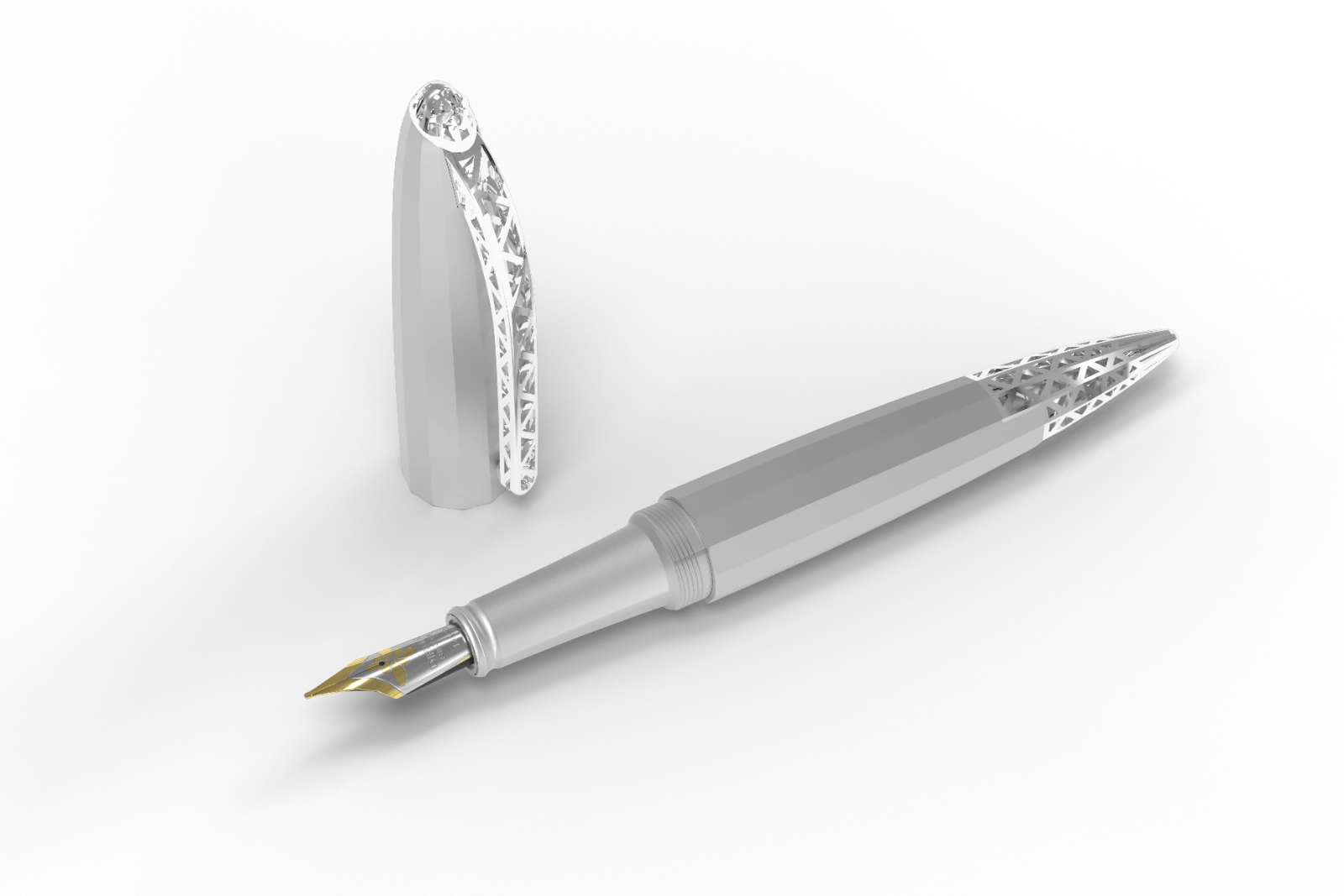 Diplomat Limited Edition Zepp Fountain Pen, Chrome 3 Diplomat Limited Edition Zepp Fountain Pen, Chrome