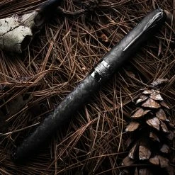 Pineider Limited Edition Forged Carbon Fountain Pen, Black Trim