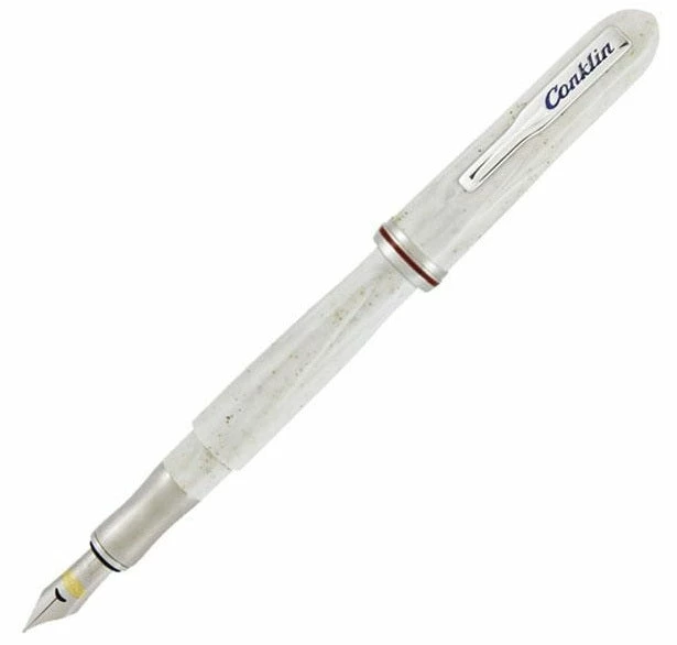 Conklin Empire Fountain Pen, Stardust White, Medium Nib