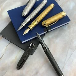 Pineider Matrix Jewelers Limited Edition Sterling Silver Fountain Pen, Black Ruthenium 5 Pineider Matrix Jewelers Limited Edition Sterling Silver Fountain Pen, Black Ruthenium -Parker Shop Matrix