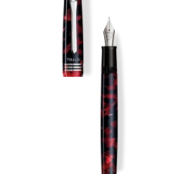 Tibaldi N60 Ruby Red Resin Fountain Pen, Palladium Trim, Medium Nib