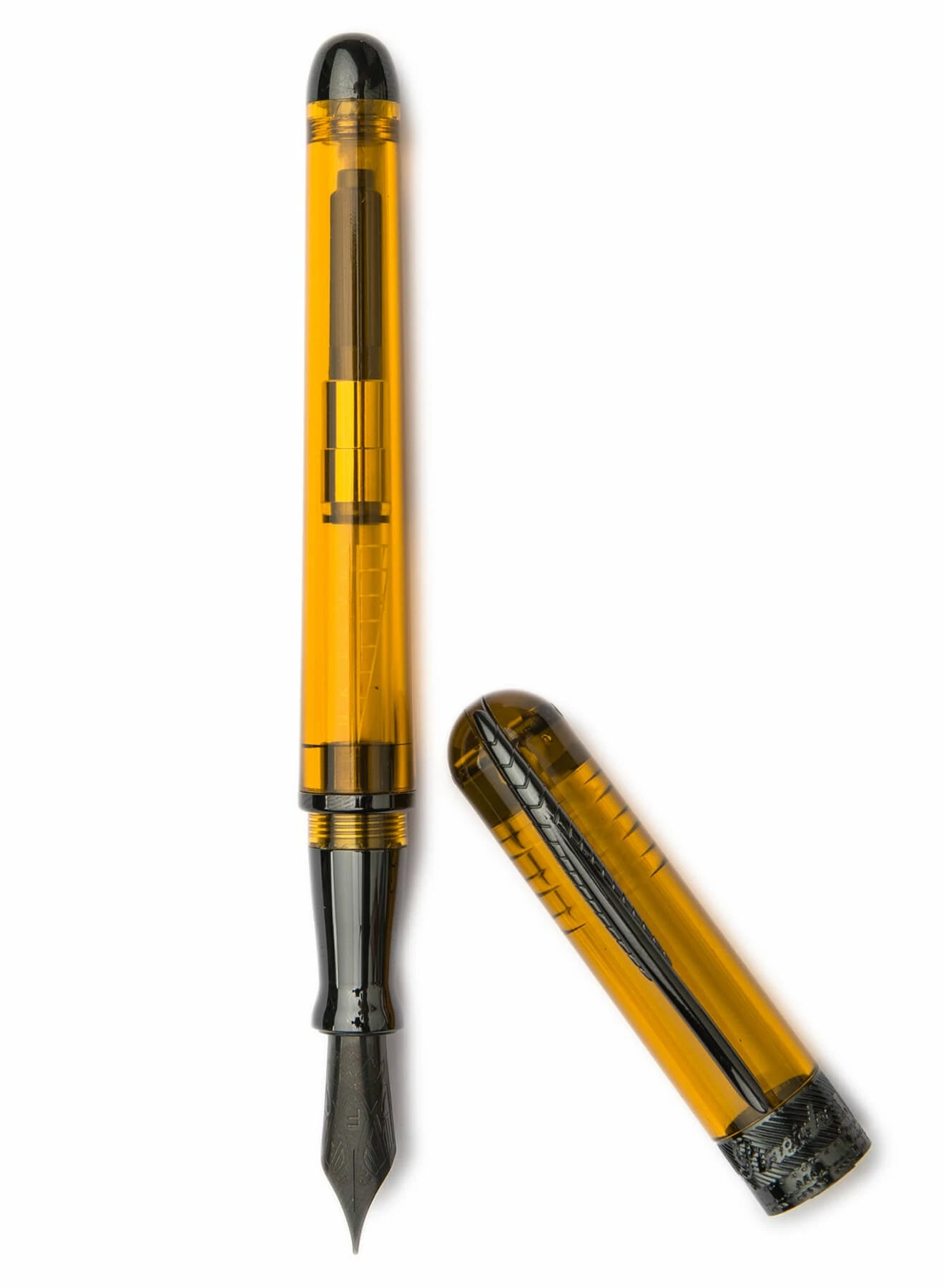 Pineider Avatar UR Demo Black Trim Amber Fountain Pen, Medium 3 Pineider Avatar UR Demo Black Trim Amber Fountain Pen, Medium