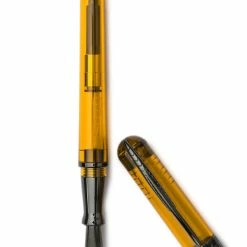 Pineider Avatar UR Demo Black Trim Amber Fountain Pen, Extra Fine