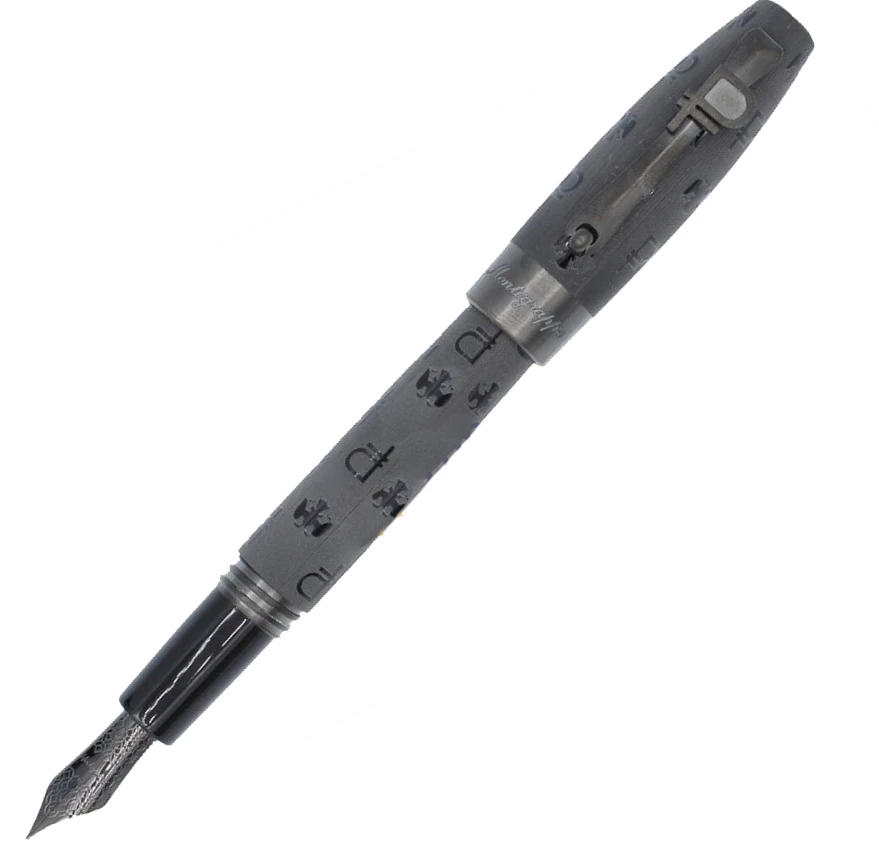 Montegrappa Fortuna Ruble Fountain Pen, Black, Fine Point