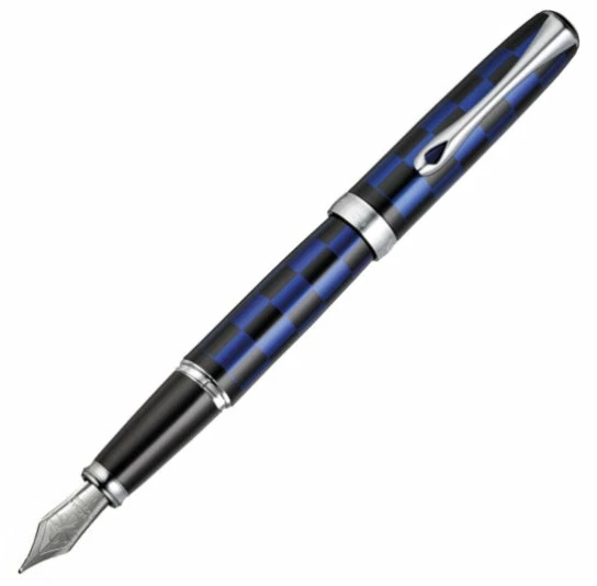 Diplomat Excellence A Plus Rome Black & Blue Fountain Pen, Fine Nib 3 Diplomat Excellence A Plus Rome Black & Blue Fountain Pen, Fine Nib
