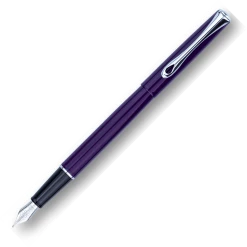 Diplomat Traveller Fountain Pen, Deep Purple & Chrome