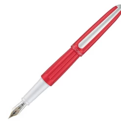 Diplomat Aero Red Fountain Pen, Medium Nib, 14kt Gold