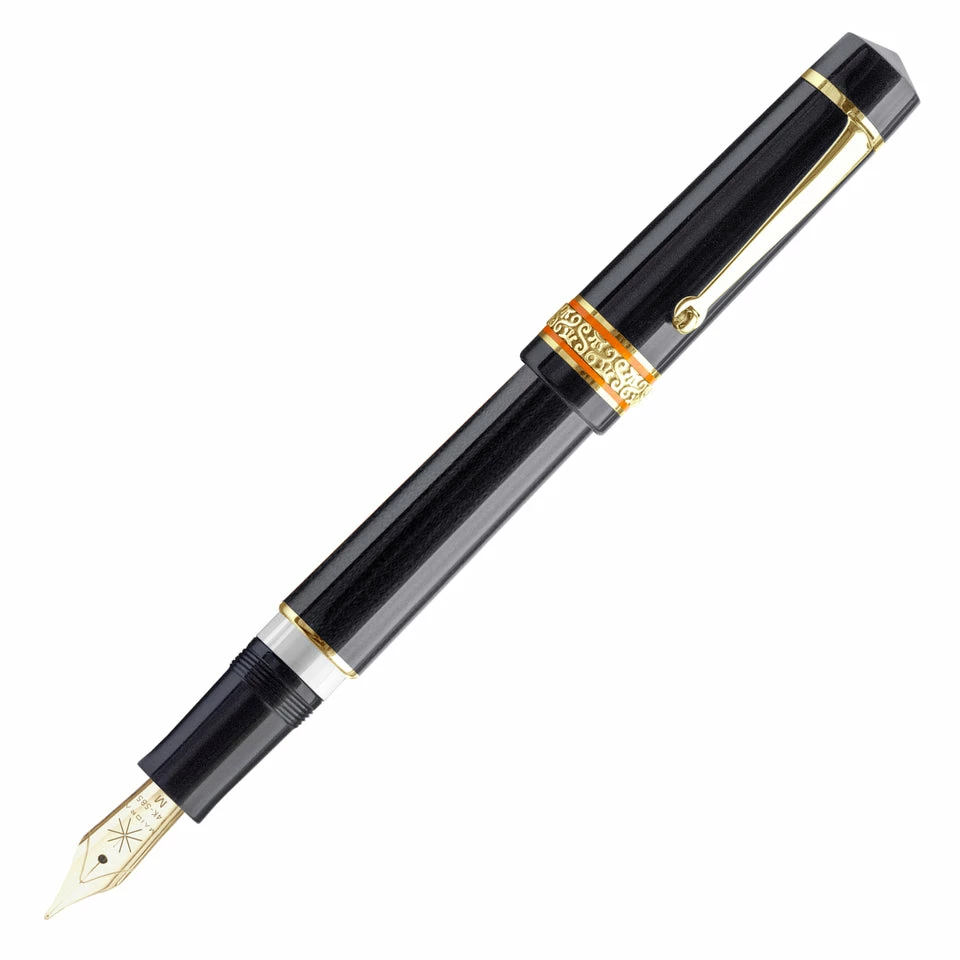 Maiora Mytho K Oronero Fountain Pen, Polished Black & Gold, 14K Nib 3 Maiora Mytho K Oronero Fountain Pen, Polished Black & Gold, 14K Nib