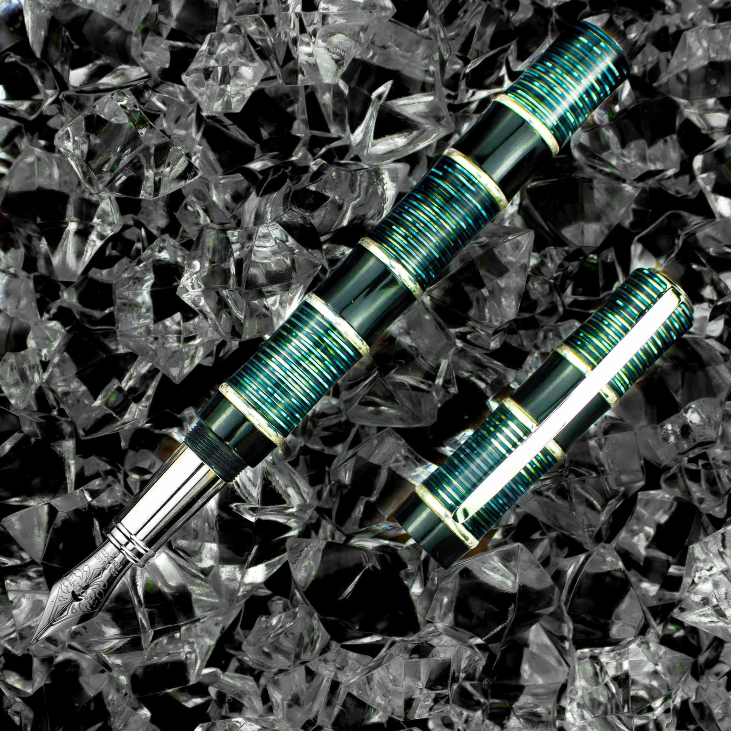 Visconti Limited Edition Asia Bamboo Fountain Pen, Blue 3 Visconti Limited Edition Asia Bamboo Fountain Pen, Blue