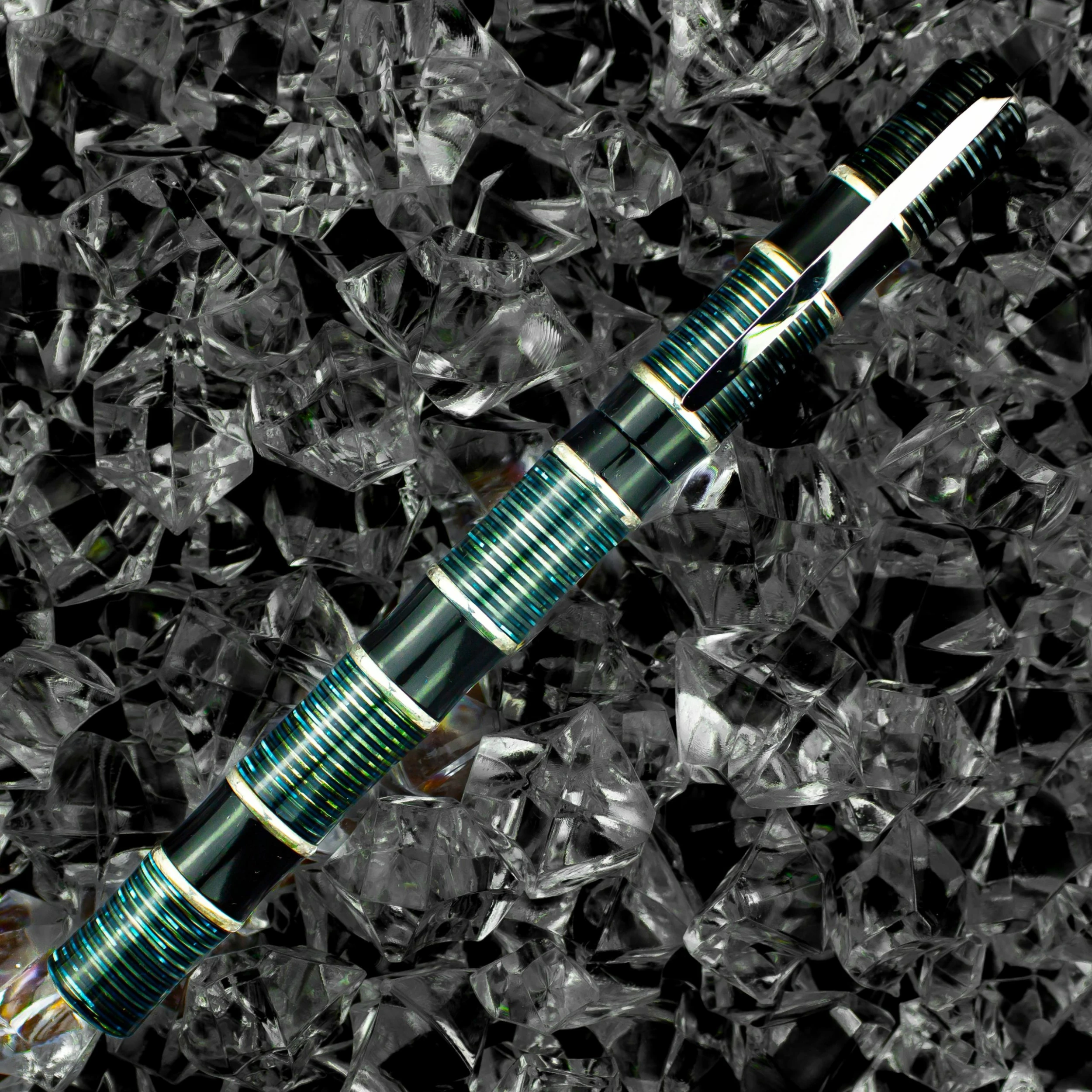 Visconti Limited Edition Asia Bamboo Fountain Pen, Blue 4 Visconti Limited Edition Asia Bamboo Fountain Pen, Blue - Image 2
