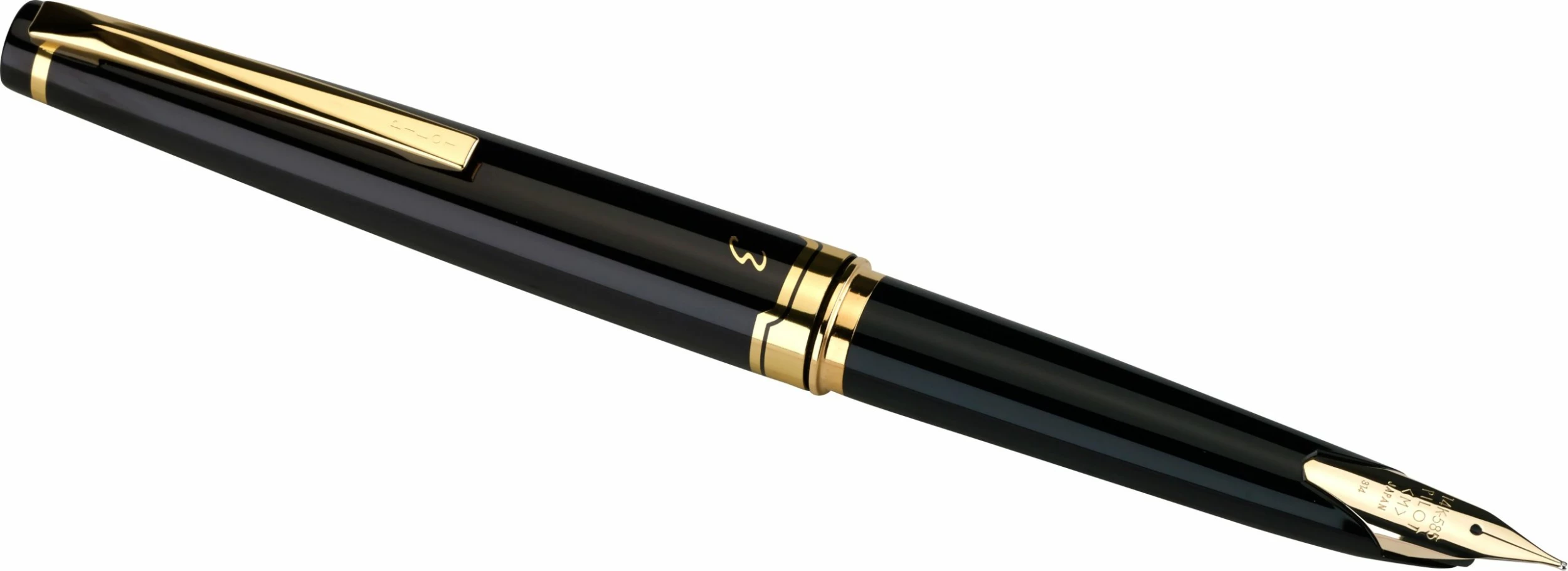 Pilot E95s Fountain Pen, Black Barrel & Gold Accents - Image 3