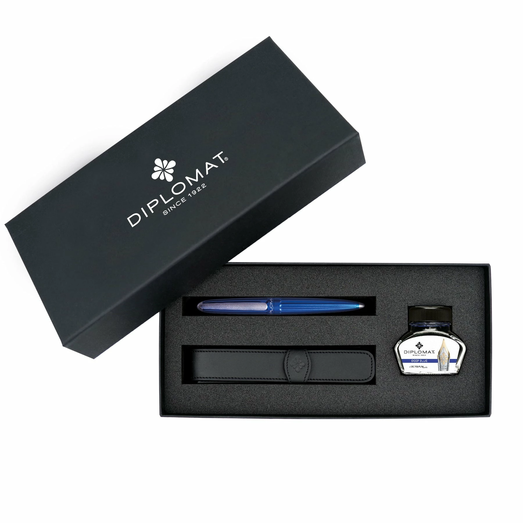 Diplomat Aero Fountain Pen Gift Set, Blue 3 Diplomat Aero Fountain Pen Gift Set, Blue