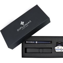 Diplomat Excellence A2 Fountain Pen Gift Set, Midnight Blue