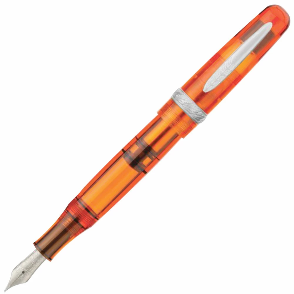Stipula Etruria Limited Edition Rainbow Fountain Pen, Clear Orange 3 Stipula Etruria Limited Edition Rainbow Fountain Pen, Clear Orange