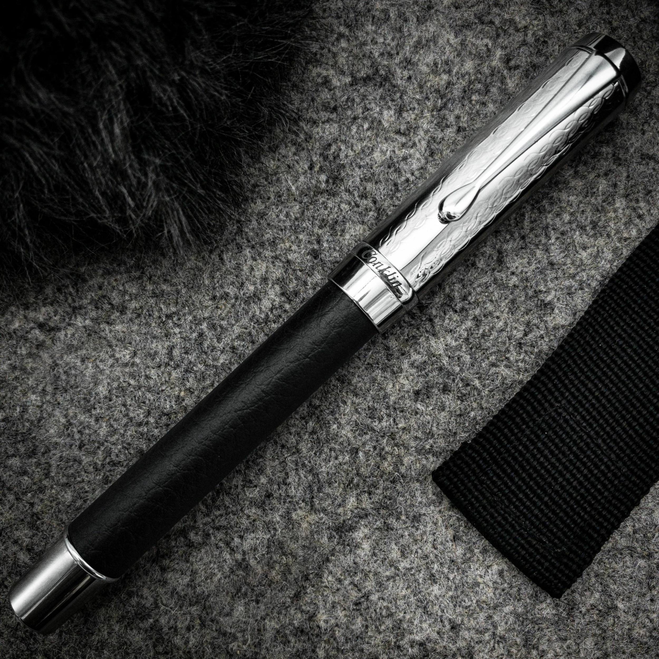Conklin Duragraph Special Edition Royal Fountain Pen, Leather & Chrome 4 Conklin Duragraph Special Edition Royal Fountain Pen, Leather & Chrome - Image 2