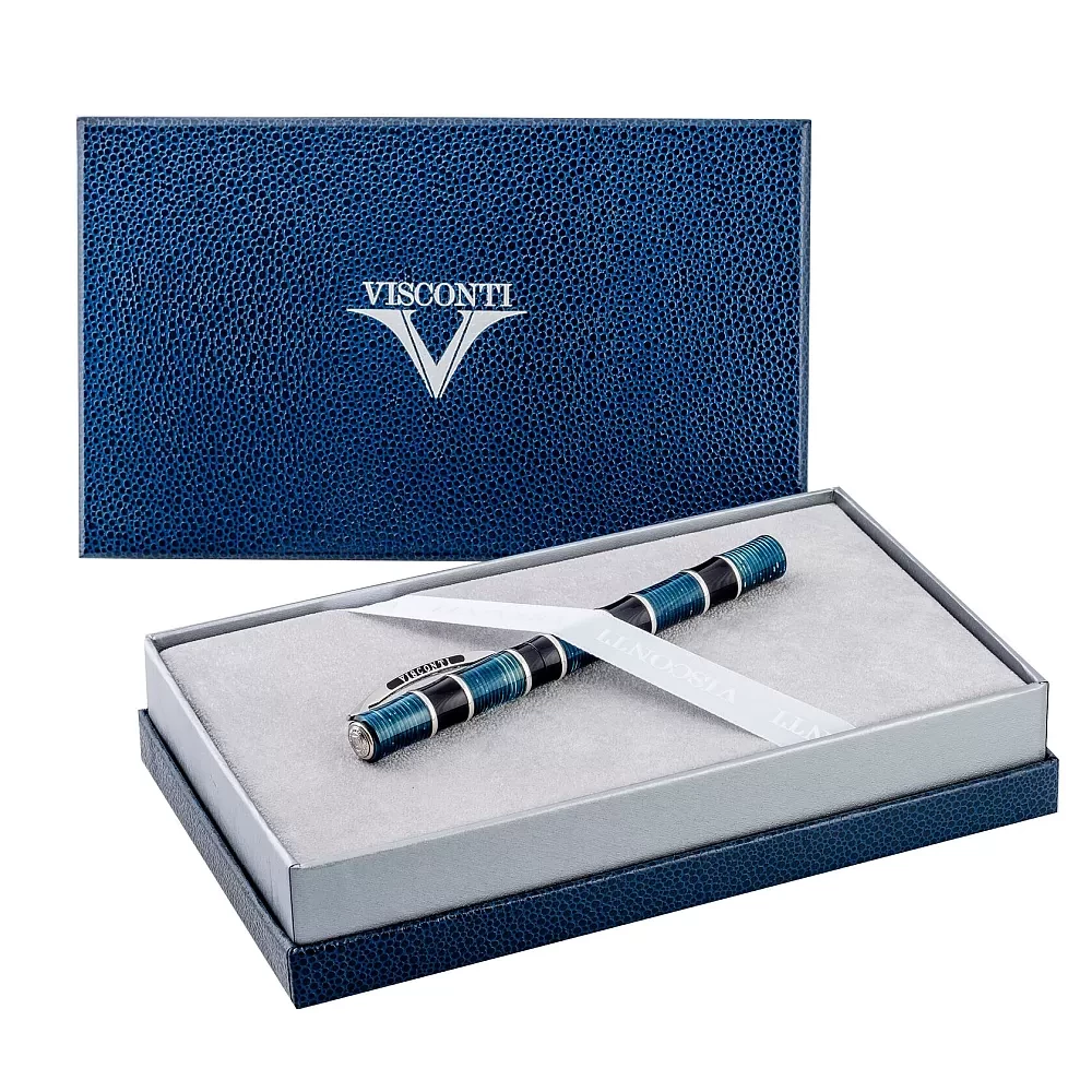 Visconti Limited Edition Asia Bamboo Fountain Pen, Blue 7 Visconti Limited Edition Asia Bamboo Fountain Pen, Blue - Image 5