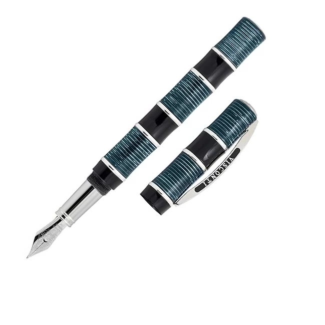 Visconti Limited Edition Asia Bamboo Fountain Pen, Blue 5 Visconti Limited Edition Asia Bamboo Fountain Pen, Blue - Image 3