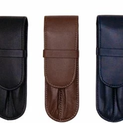 Pen Savings Double Genuine Leather Pen Case