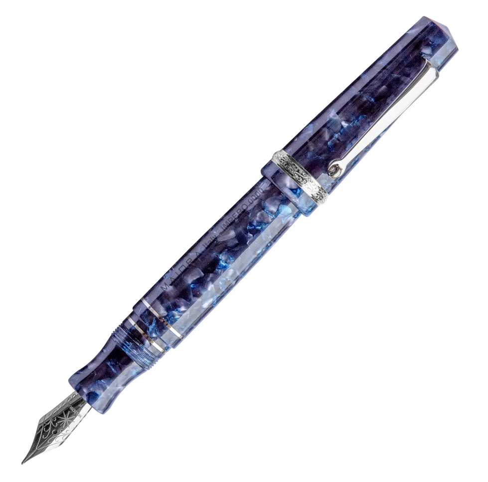 Maiora Aventus Impero Fountain Pen, Blue & Palladium 3 Maiora Aventus Impero Fountain Pen, Blue & Palladium
