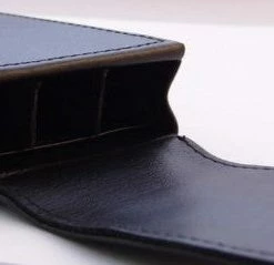 Diplomat Black Leather Pen Case, Hold 4 Pens -Parker Shop leathercase