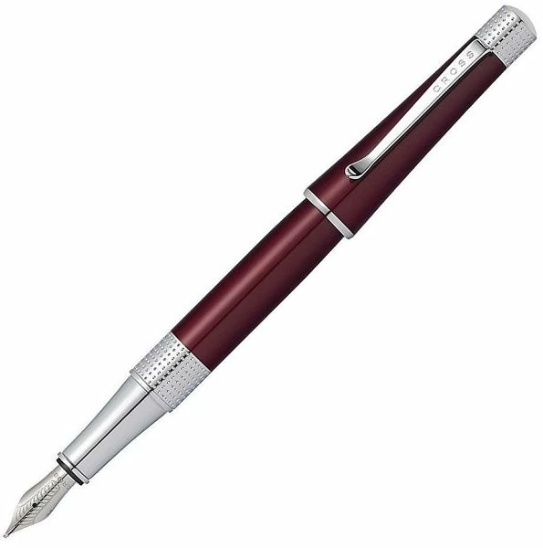 Cross® Cross Beverly Fountain Pen, Deep Red Lacquer & Chrome, Medium Nib 3 Cross® Cross Beverly Fountain Pen, Deep Red Lacquer & Chrome, Medium Nib
